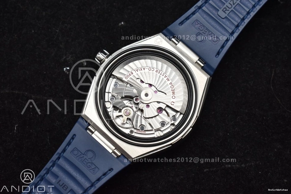 on Ceramic VSF Strap Gummy Blue Edition Clone Breathable 1:1 Blue Constellation A8900 SS 546 Blue Super Best Dial 0306